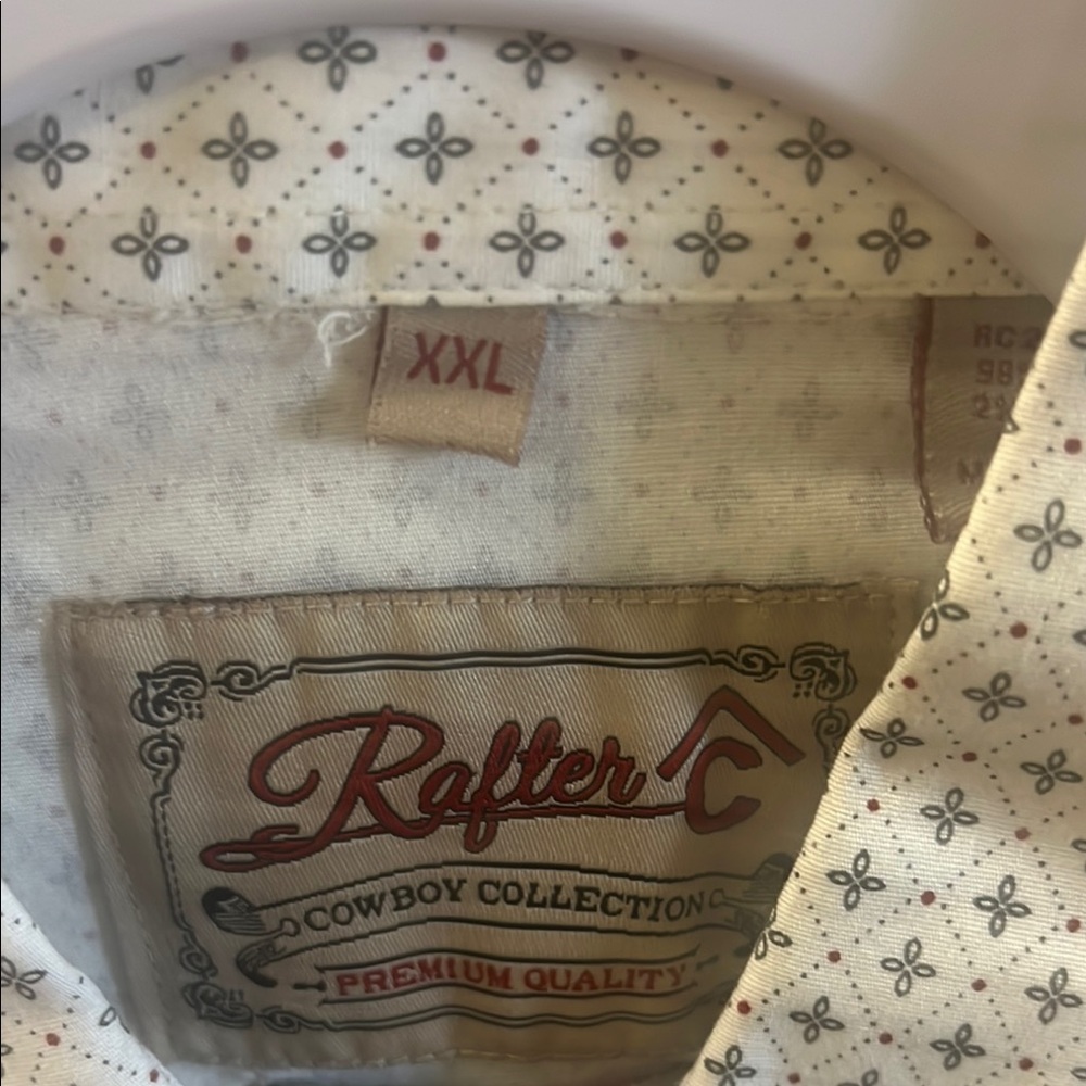 Rafter C Men's Dress Shirt - Cream